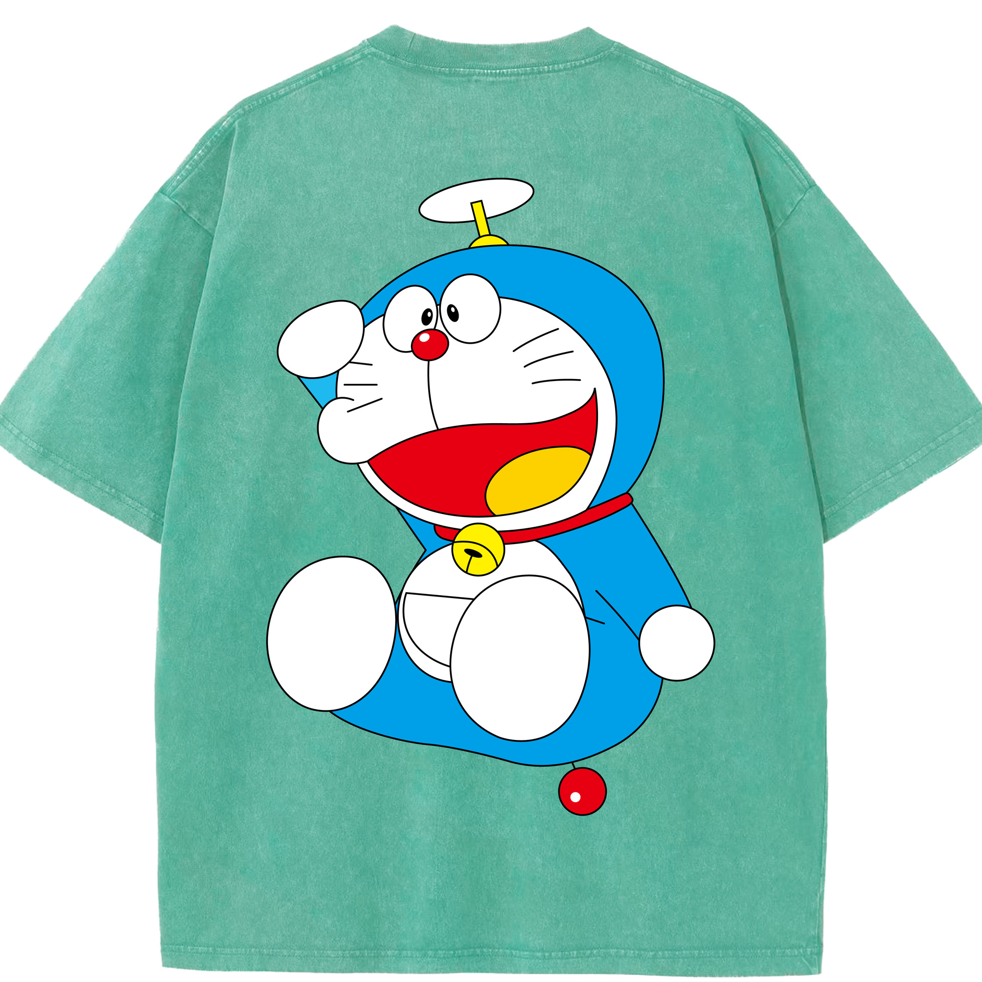 （画像用） ドラえもん Doraemon 綿100% ヴィンテージ風 半袖Tシャツ（背面プリント）